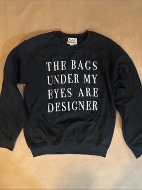 Madison & Berkeley Black Sweatshirt with White Slogan